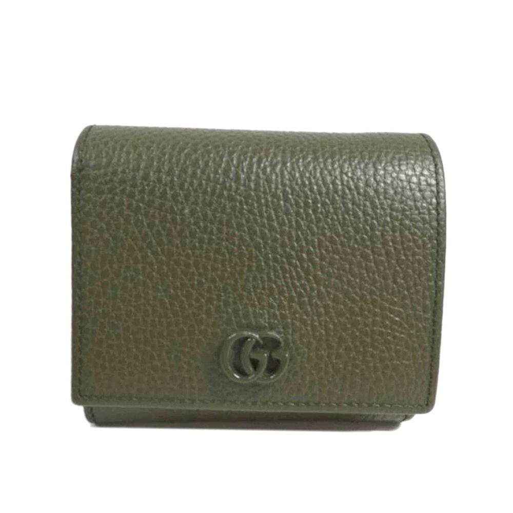 GUCCI GG Marmont Double GG Wallet Green